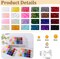 2450pcs Glass Beads for Jewelry Making Kit -24 Colors 4mm/6mm/8mm Crystal Beads Bracelet Jewelry Making Kit DIY Crafts, 3 Box Round Beads Suitable Kit for Beginners Adults Christmas Holiday Gifts